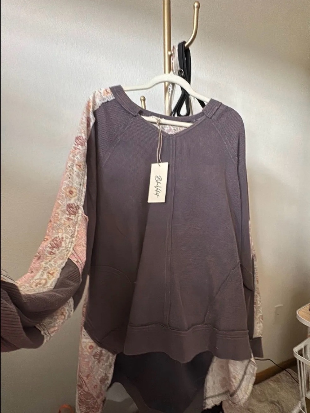 Washed Long Sleeve Women's Pullover Top